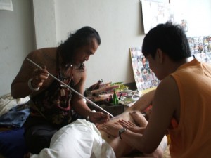 Ajarn Ord tattooing