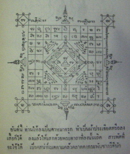 Yant Itipiso Trai Jakr – Three Chakra Yantra – Sak Yant Thai Temple Tattoos